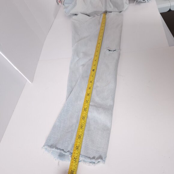 Rag & Bone Womens Low Rise Slim Boyfriend Jeans 26 Light Wash Distressed Raw Hem - Picture 7 of 16